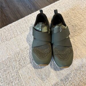 Women's Olive Athletic Slip-On Shoes